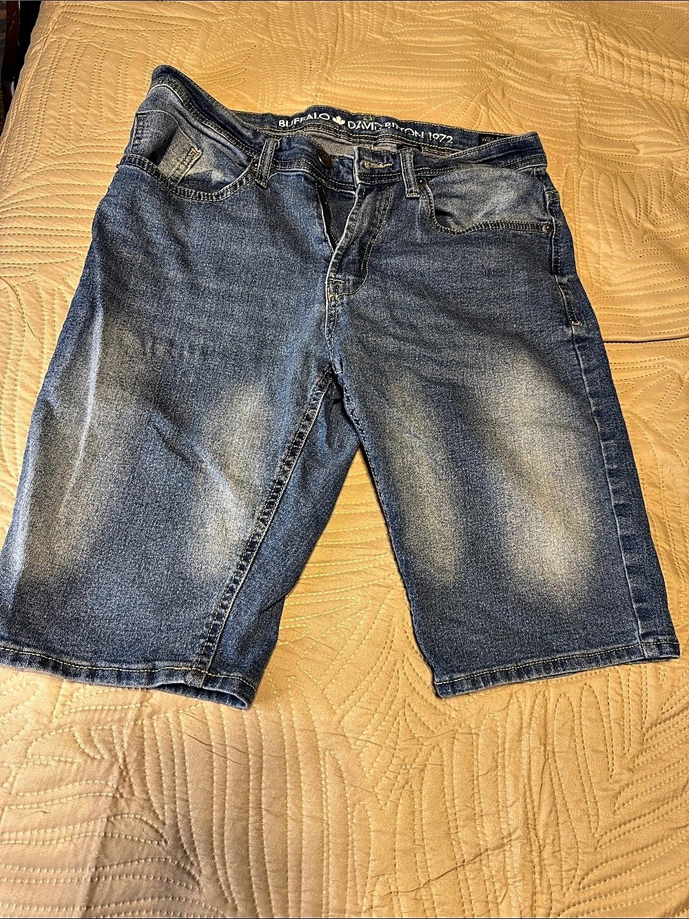 Buffalo David Bitton Men's Jean Shorts Waist 32 Blue Cotton